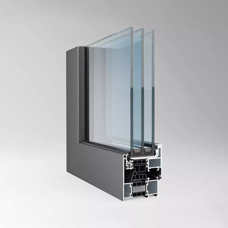 Окно с термоизоляцией W72 HS (скрытая створка)